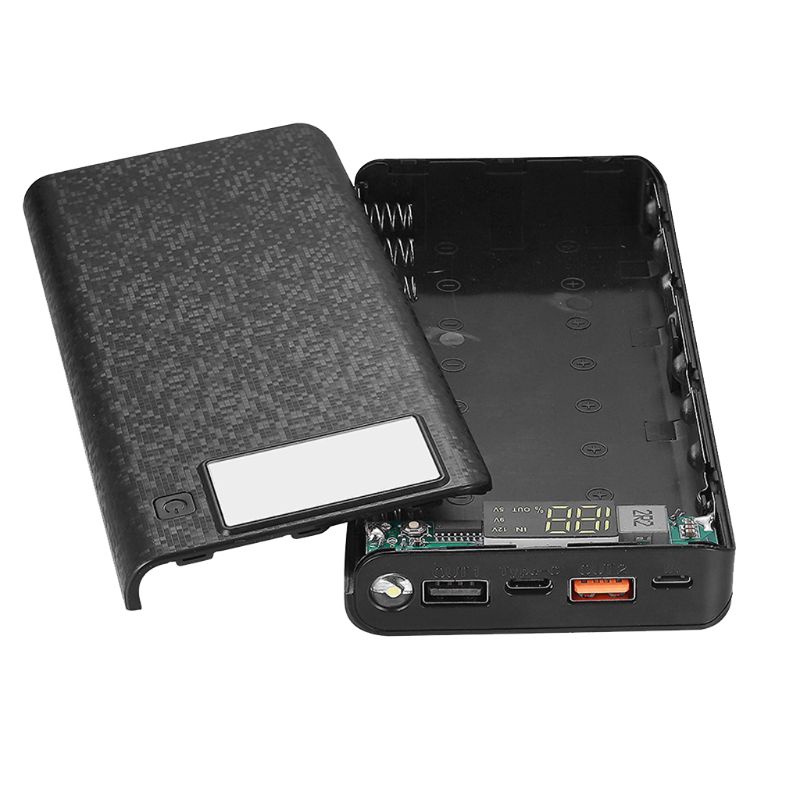 URVNS QC 3.0 Dual USB + Type C PD 8x 18650 Battery DIY PowerBank Box