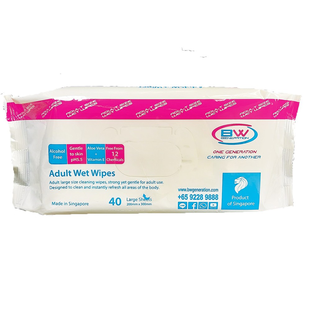 BW Adult Wet Wipes Large sheets Shopee Singapore