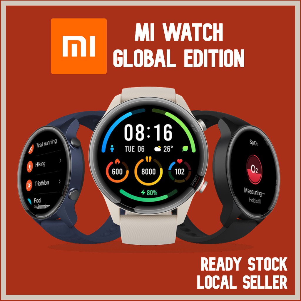 Xiaomi Mi Watch GPS Smartwatch, 2021 Model Global Edition Shopee