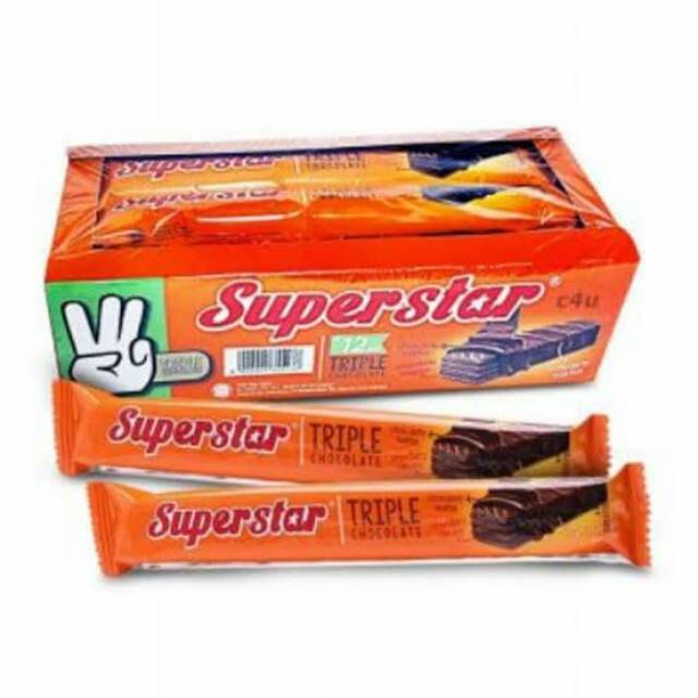 Roma Superstar Wafer Coklat Isi 12Pcs @ 18Gram Super Star | Roma Superstar Wafer Coklat Isi 12Pcs @18Gram Super Star | Shopee Singapore