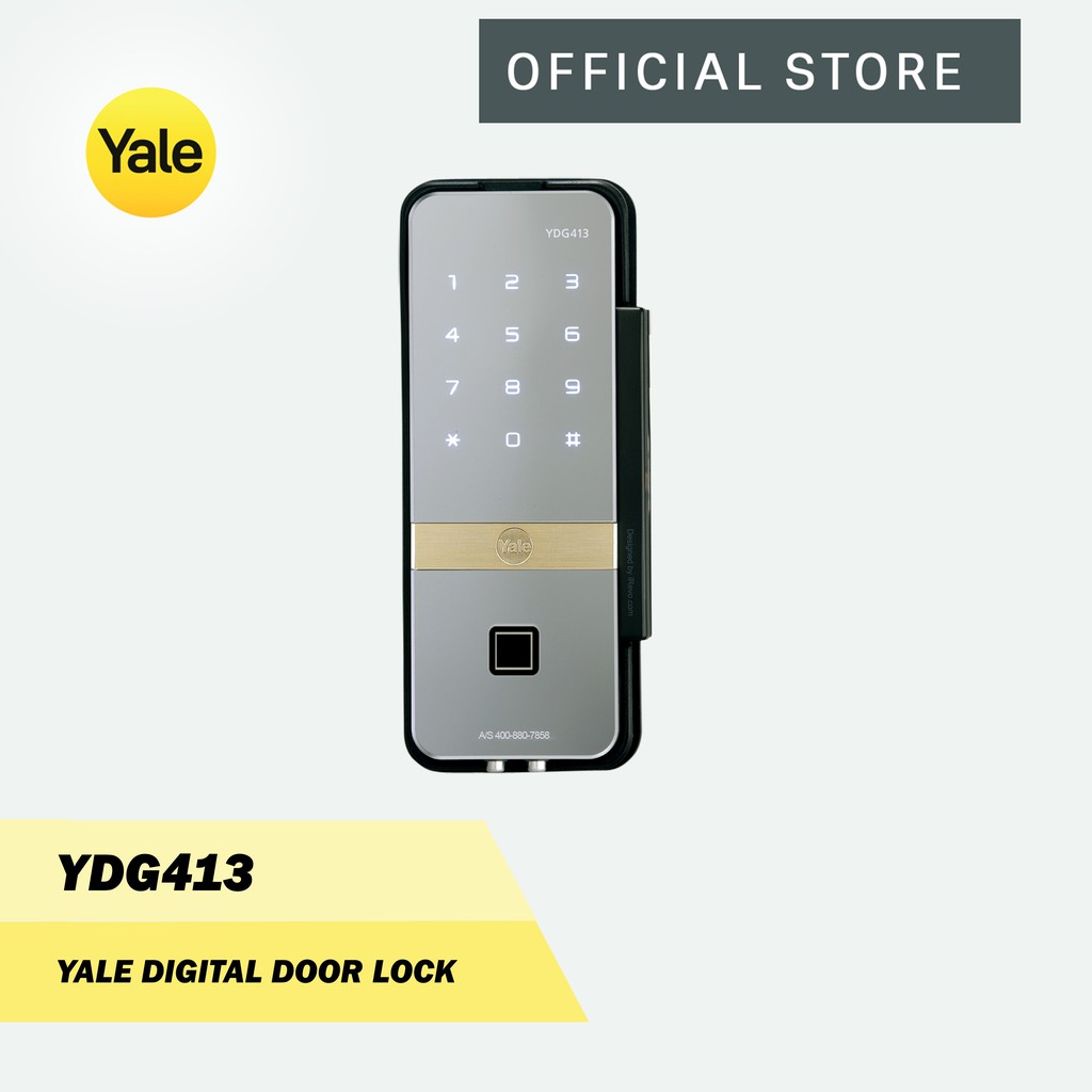 Yale YDG413 Biometrics Glass Door Lock Shopee Singapore