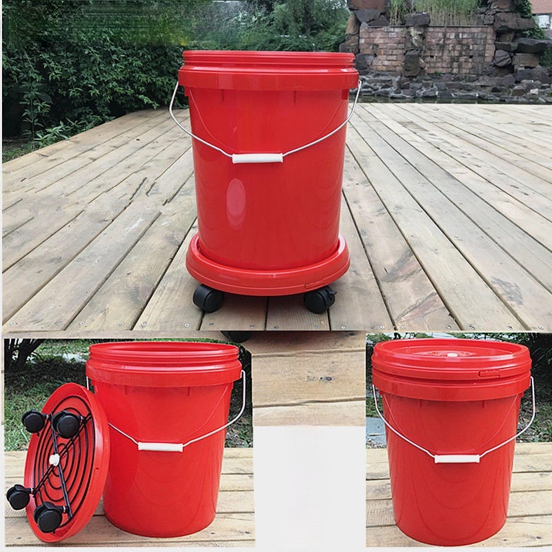 Household Large Plastic Bucket With Lid Drum Storage Bucket/Portable