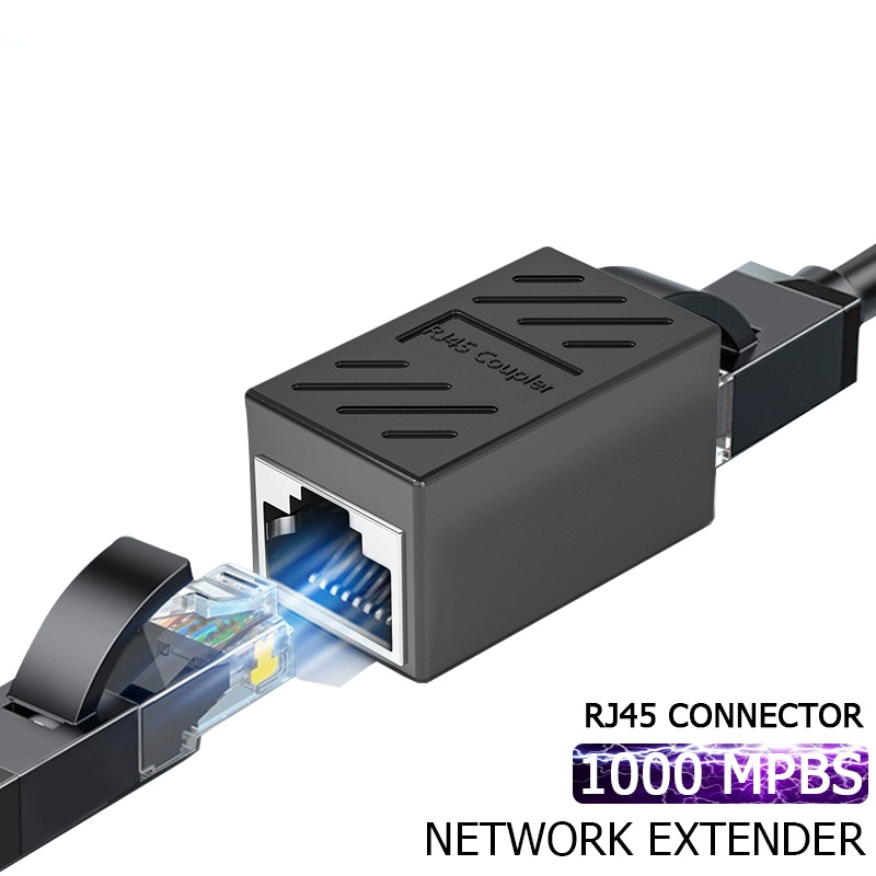 Cable Extender For RJ45 cat 5 cat 6 cat6a Gigabit Coupler
