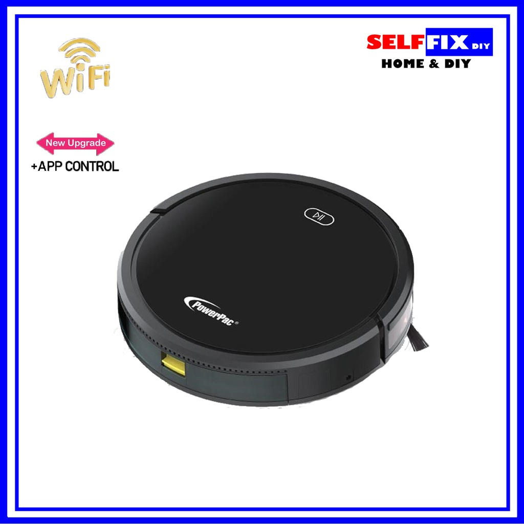 PowerPac PPV3300 Smart Robotic Vacuum Cleaner Gyroscope With Wifi Apps