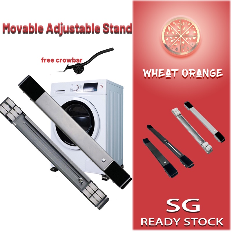 SG [WHEAT ORANGE] Washing Machine Base Stand Movable Adjustable Functio