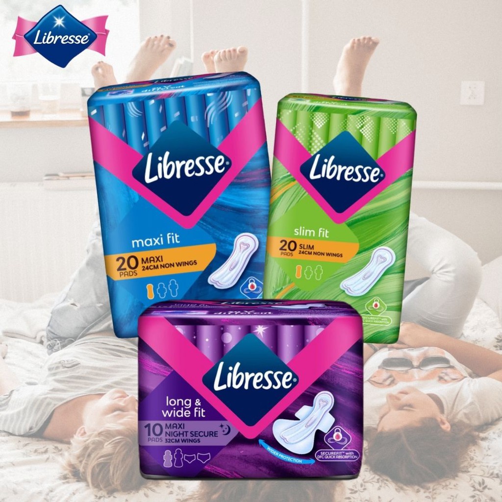 Libresse Sanitary Pad Towels MAXI / SLIM / Wings / Non Wings Shopee