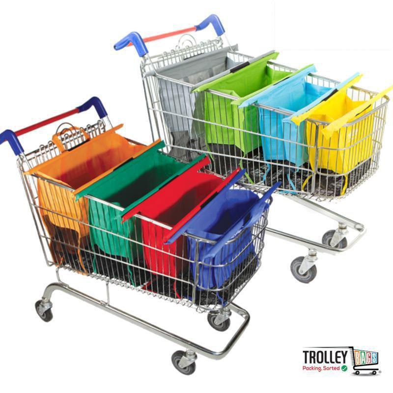 Reusable Grocery Shopping Trolley Bags Original Set of 4 Shopee