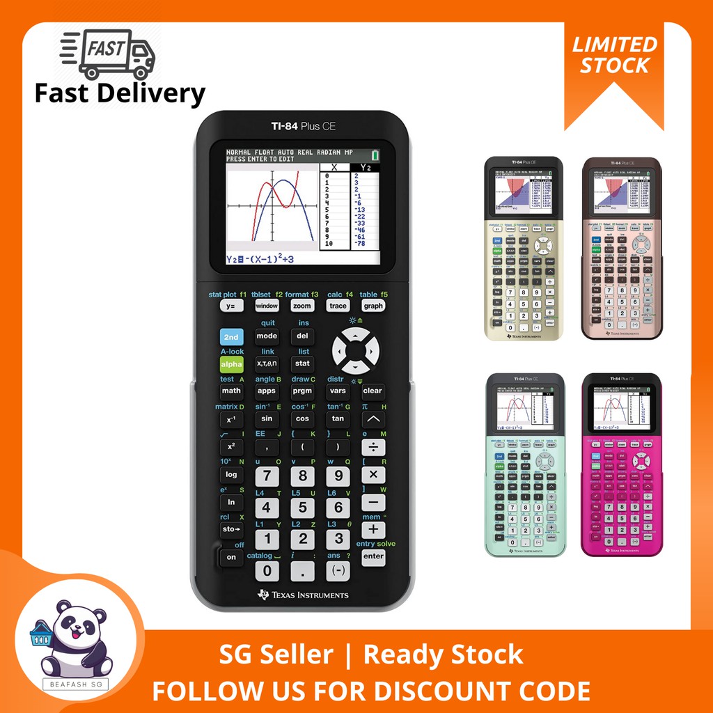 Texas Instruments TI84 Plus CE Color Graphing Calculator, Multiple Colours, NTU NUS SMU JC