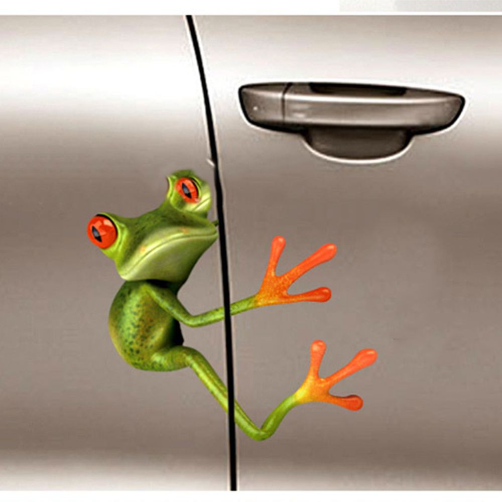 New Window Vinyl Decal Popular 3d Stereo Scratches Stickers Frog Car