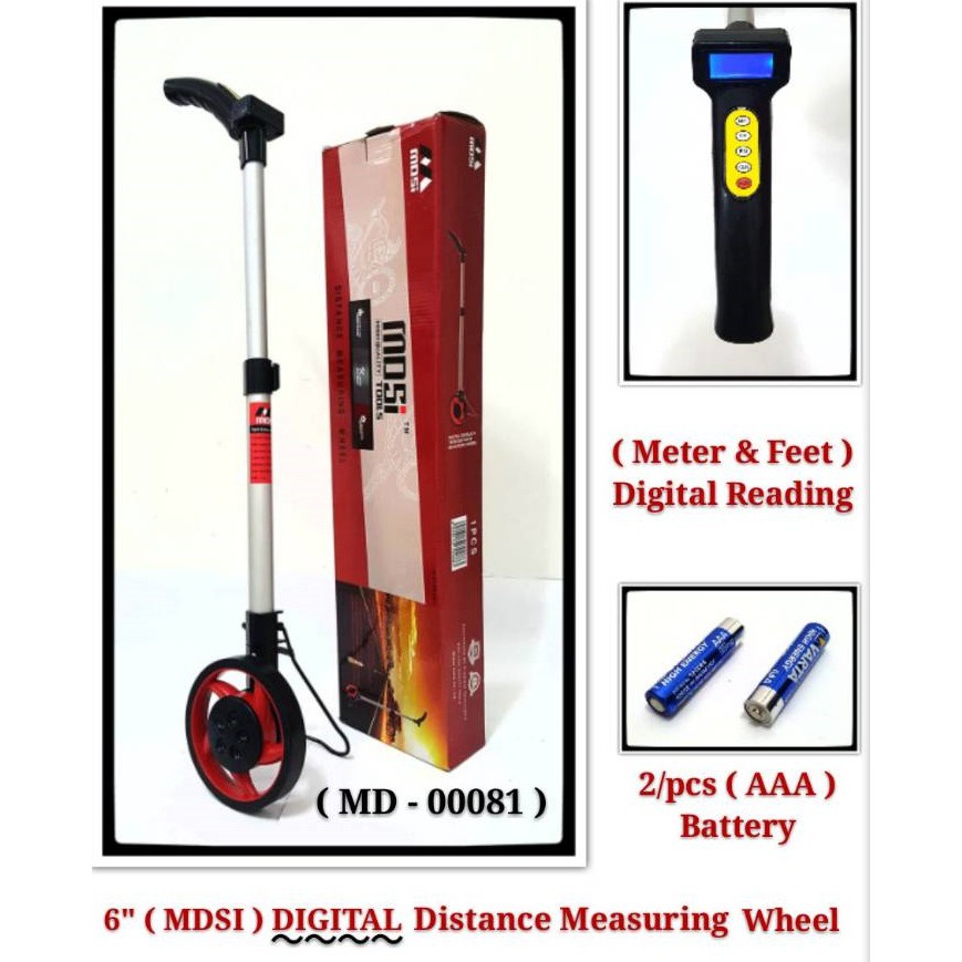 MDSI Heavy Duty 6"Digital Walking Measuring Wheel 10KM Shopee Singapore