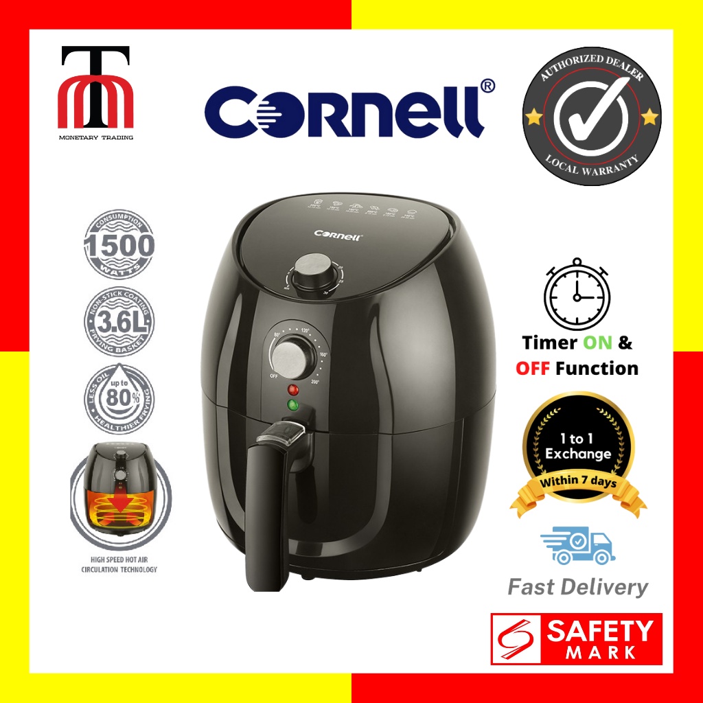 Cornell 3.6L Air Fryer with Detachable Basket (CAFS35MT) Shopee Singapore