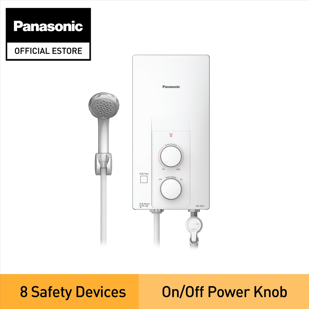 Panasonic Standard Electric Shower Water Heater DH3RL1SW (White
