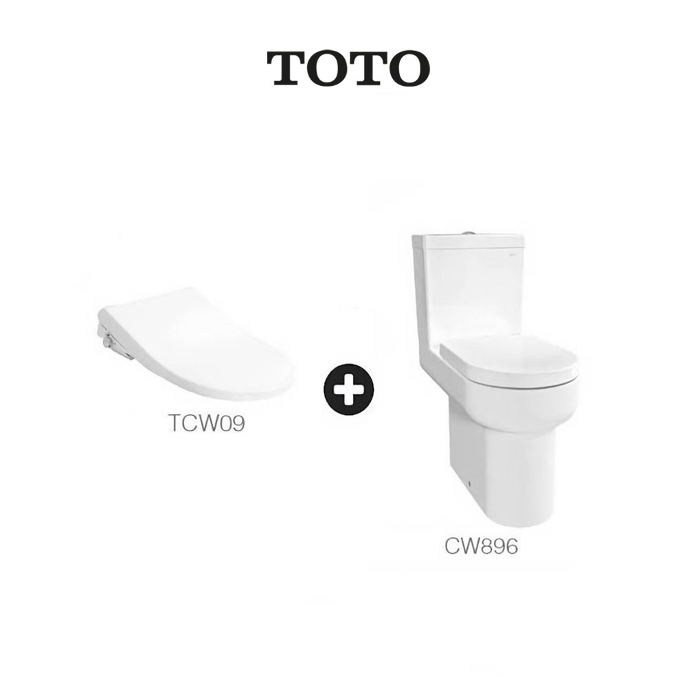 TOTO OMNI+ Close Coupled Toilet Bowl CW896PJ with Ecowasher TCW09S SET