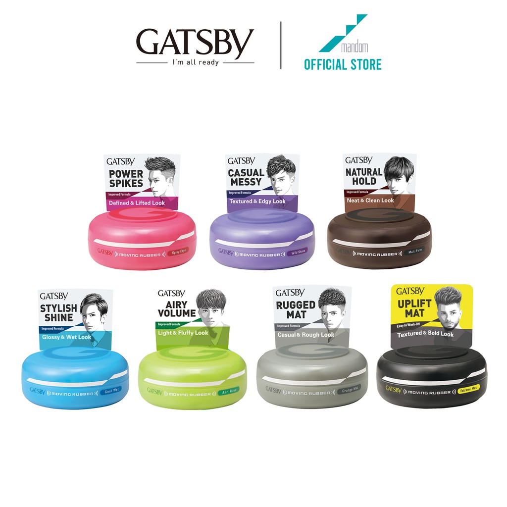 GATSBY Moving Rubber Hair Wax Series (80g) Shopee Singapore