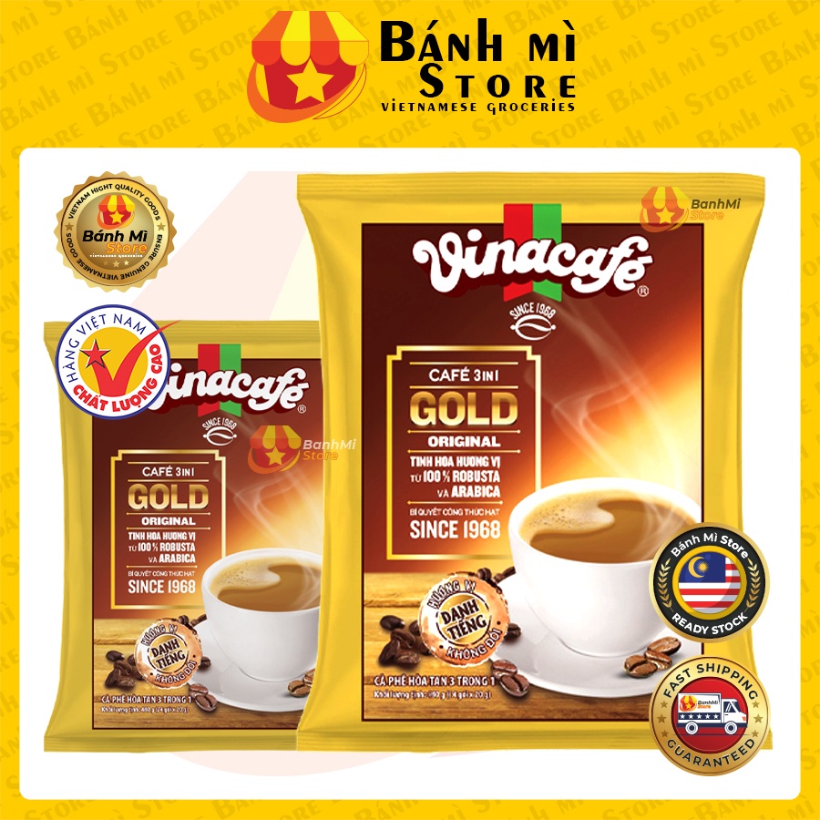 VINACAFE GOLD VIETNAM 3 in 1 INSTANT COFFEE VIETNAM KOPI 480G