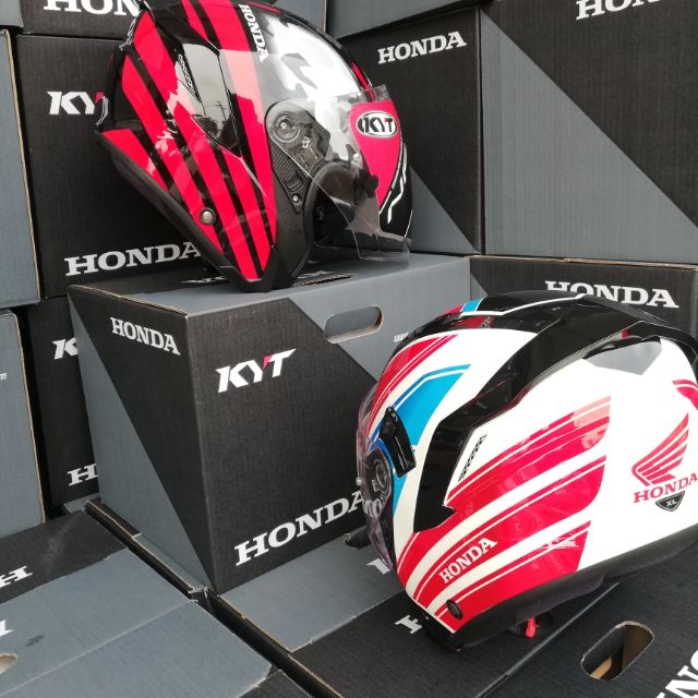 HELMET KYT NFJ HONDA ( BLACK / WHITE ) 100％ ORIGINAL ＜ LIMITED EDITION
