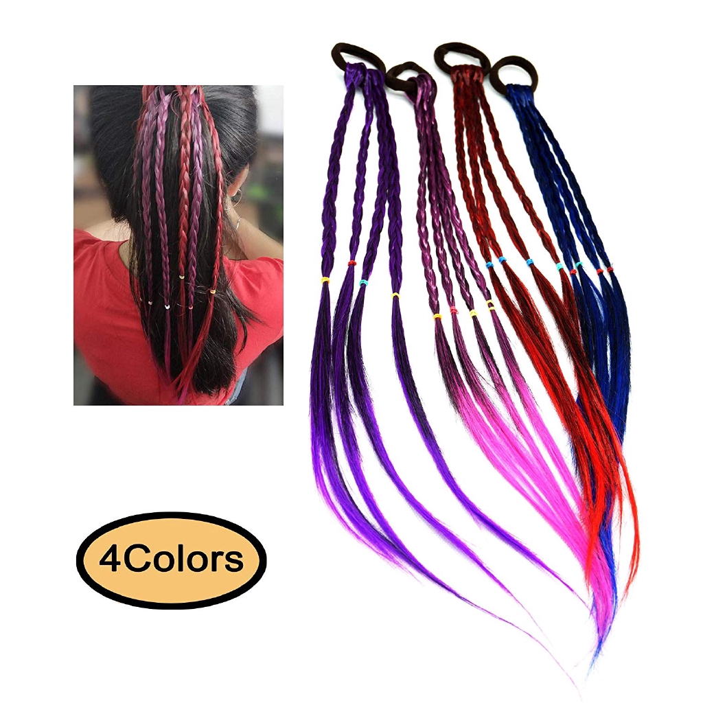 Kids Elastic Hair Band Rubber Hair Accessories Wig Headband Twist Braid