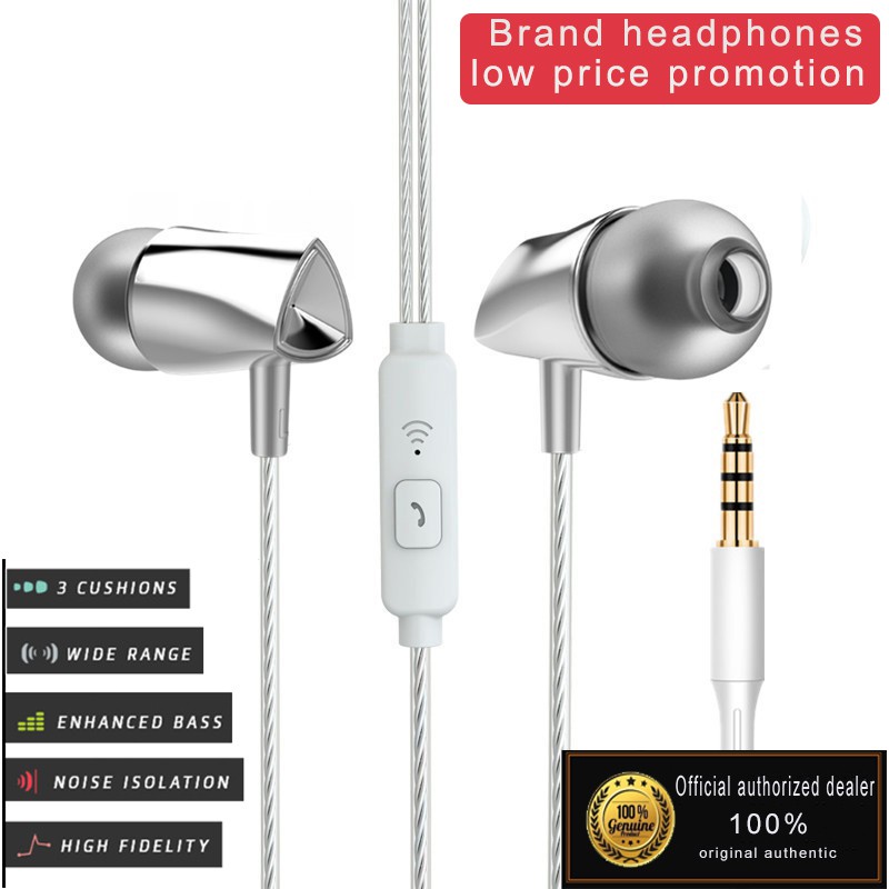 Anysoso Earphone Noise Reduction InEar Earphone Powerfull bass