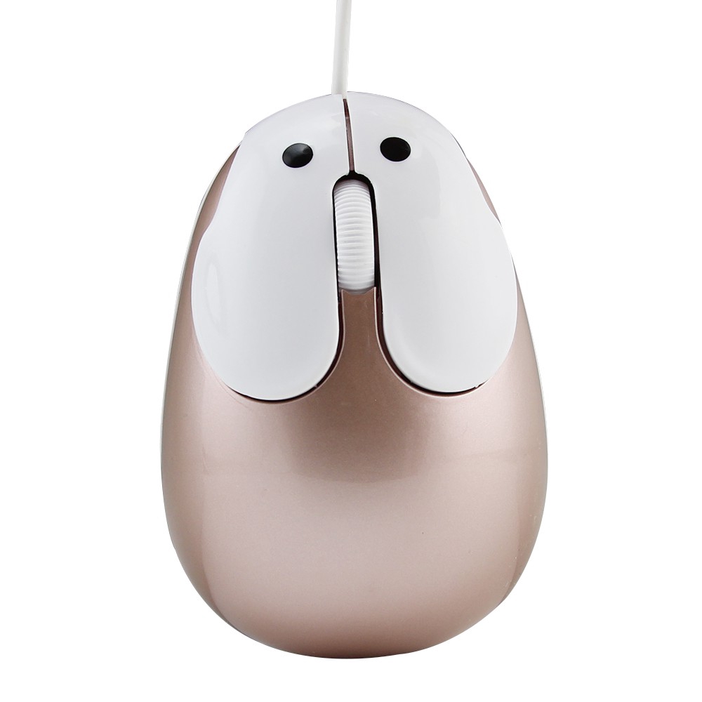 Mini Cute Cartoon Rabbit Mouse For Girl Wired Computer Gold Pink Mice
