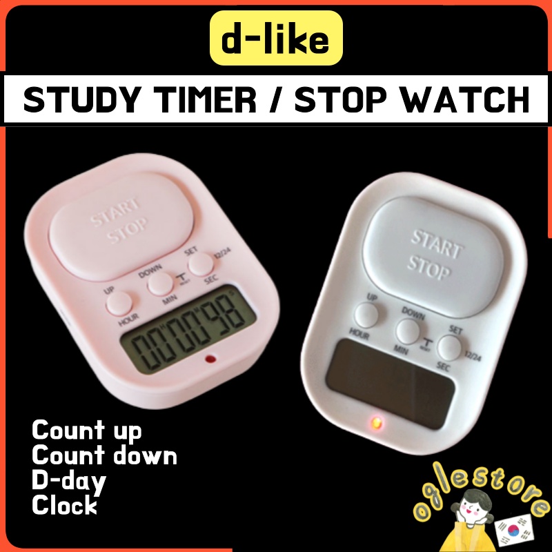 Dailylike Daily Studytimer LED Studywatch Korean Study Timer Study Clock Korean Study Watch