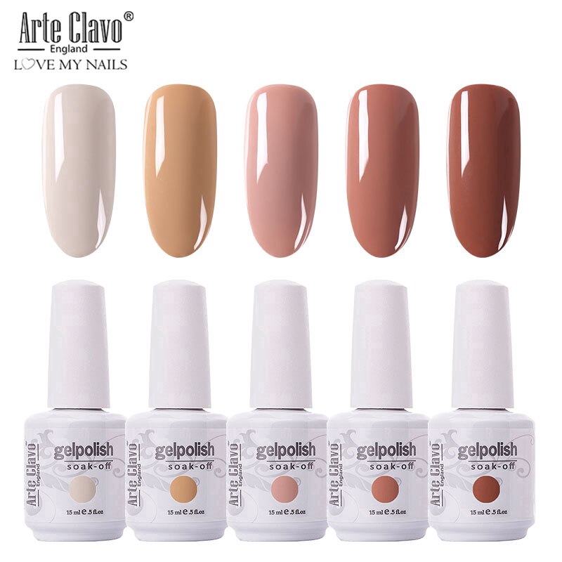 Arte Clavo 5pcs/lot Gel Nail Polish Manicure Nail Art Long Lasting Soak