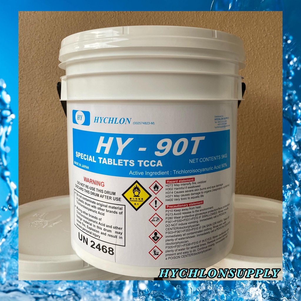 Chlorine TCCA 90T 5KG (Japan) Trichloroisocyanuric Acid (Pool Chlorine) Shopee Singapore