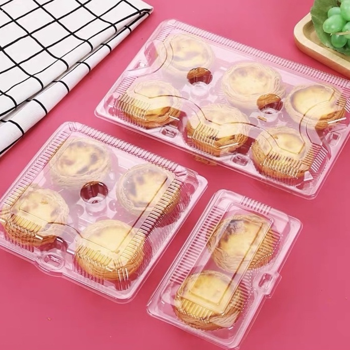 Egg Tart Disposable Box Egg Tart Transparent Packaging Box Shopee