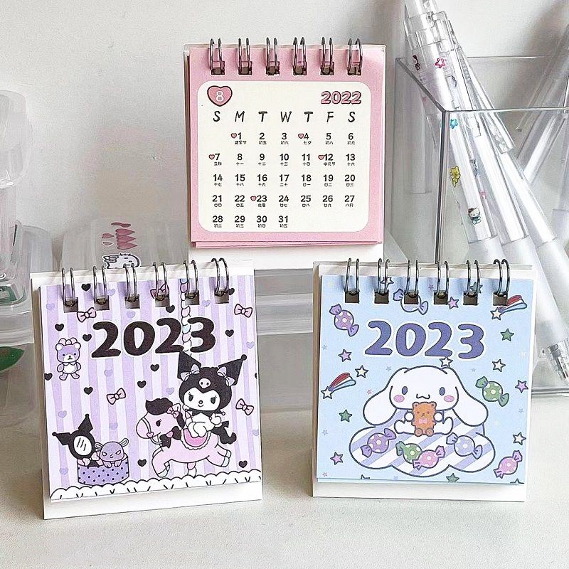 2023 Calendar Cute Kuromi Mini Creative Desktop Calendar Notepad