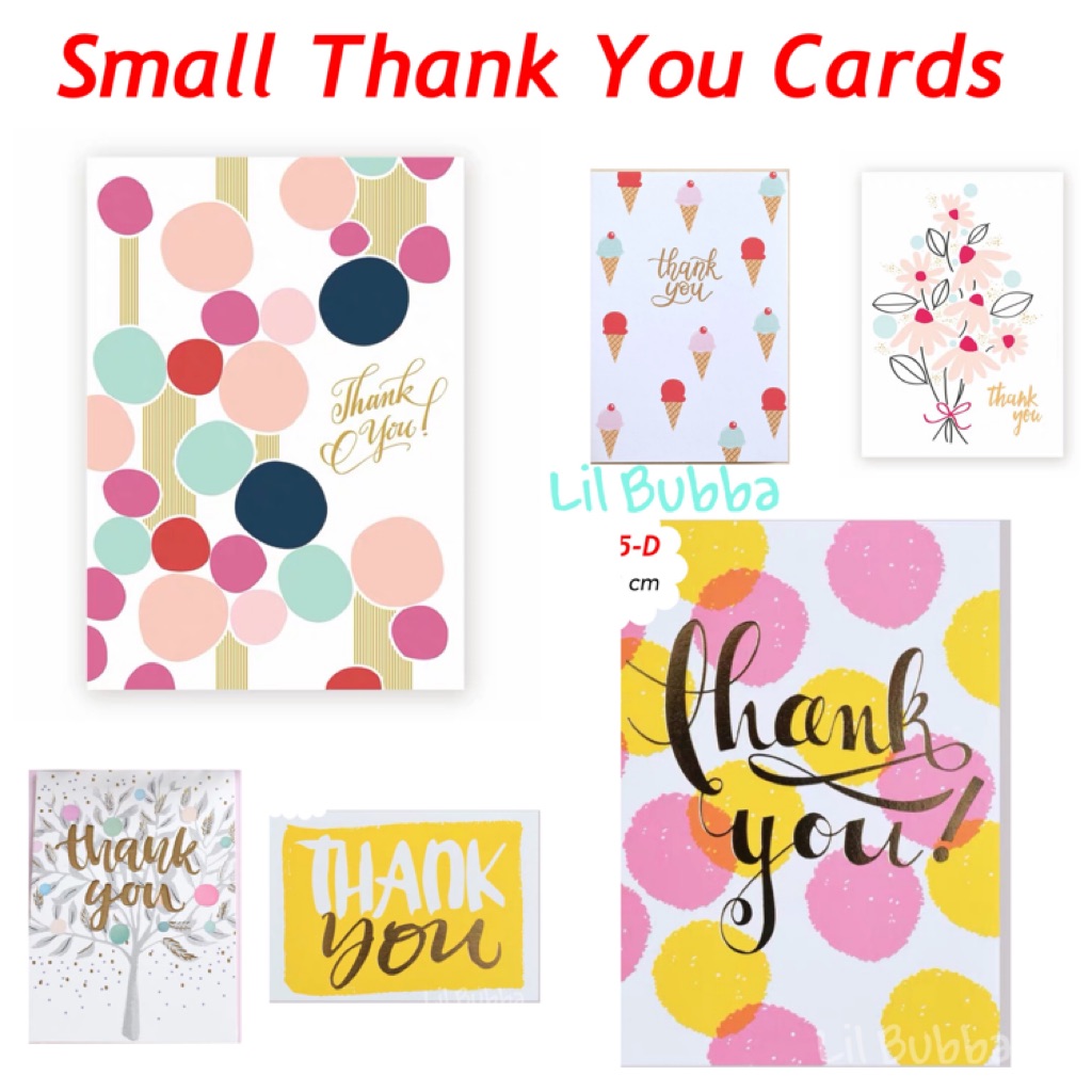 [SG Ready Stock] Thank You Card / Greeting Card (Small Size) Shopee
