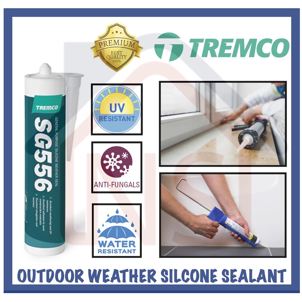 TREMCO SG556 Glazing Sealants 300ml / Premium Outdoor Weather Silicone