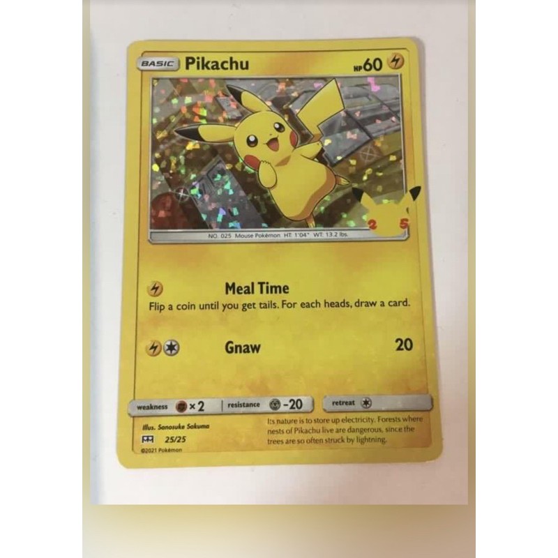 McDonald’s 25th Anniversary Pikachu 25/25 Holo NM Pokemon TCG card Shopee Singapore