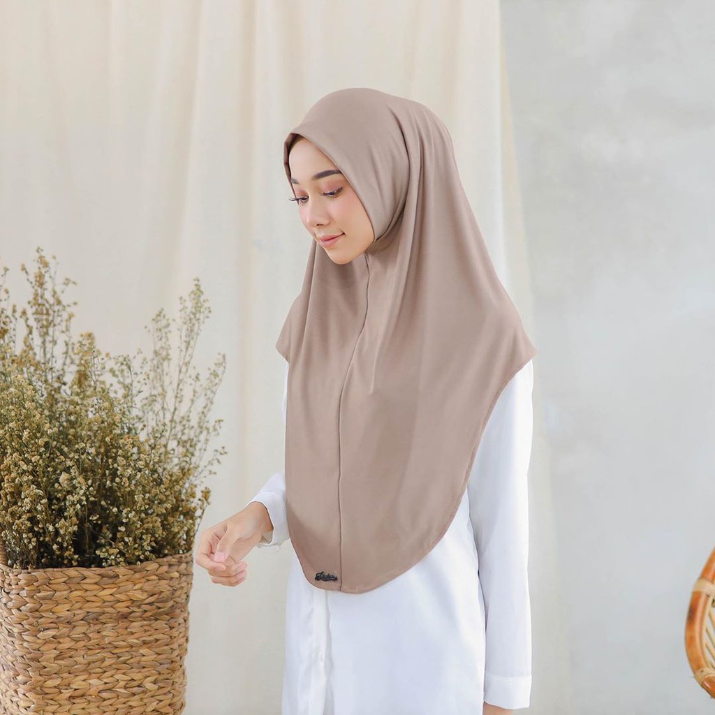 Latest Hijab Instant Hijab Bergo Instant Zaida Syria Plain Daily Jersey