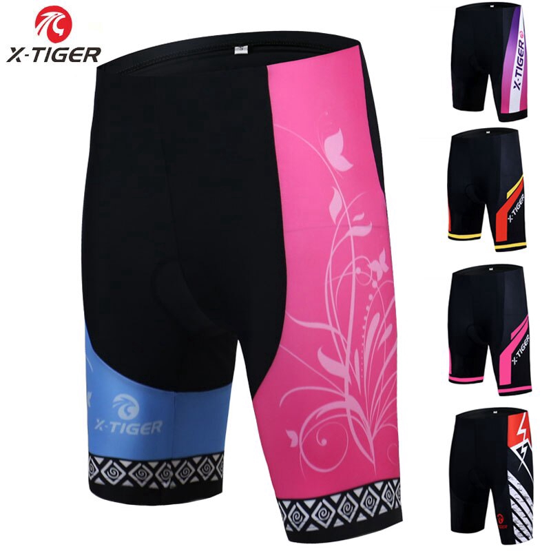 Xtiger Women 5D Padded Cycling Shorts Shockproof MTB Bicycle Shorts