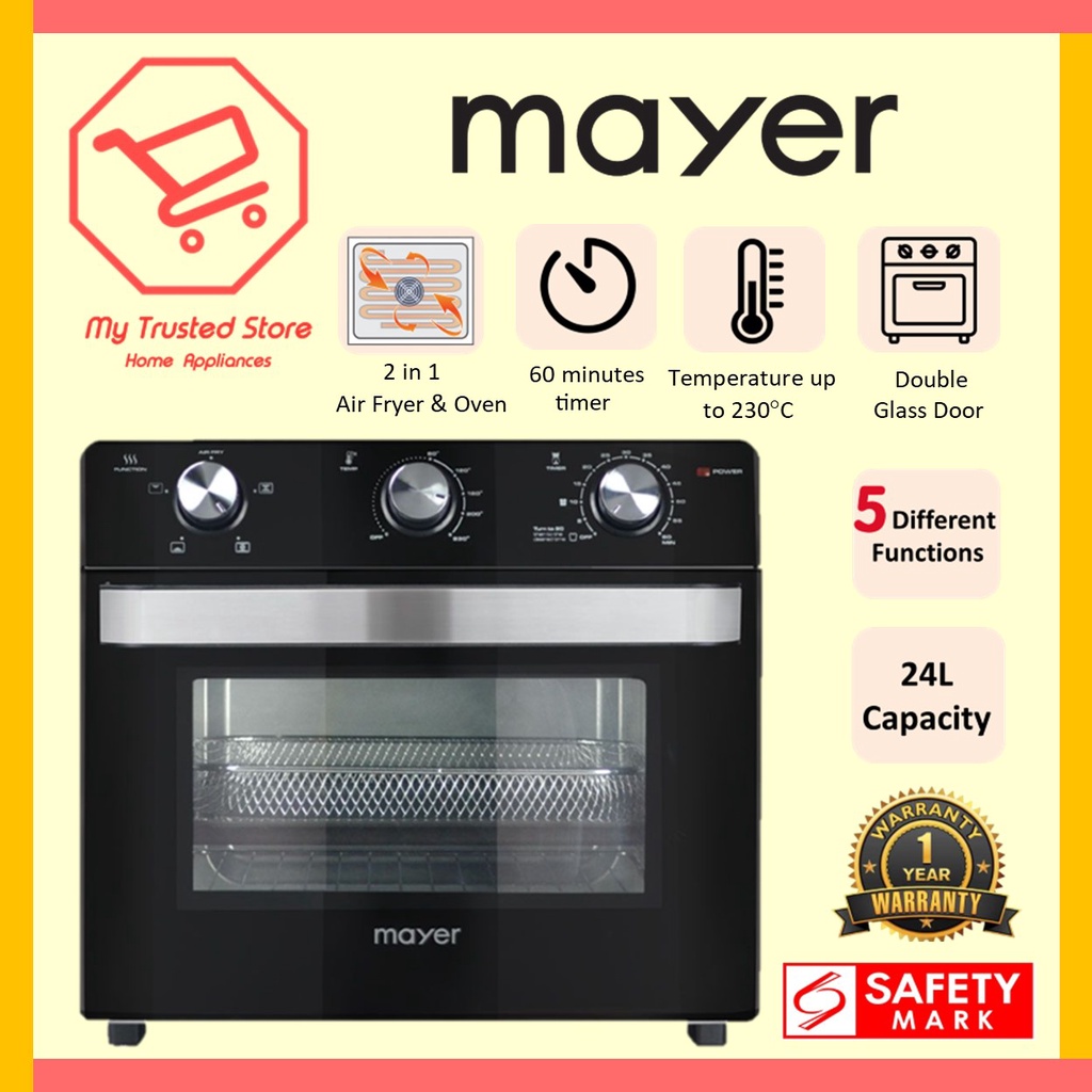 Mayer (MMAO24) 24L Air Fryer Oven Shopee Singapore