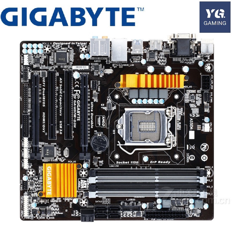 GIGABYTE GAH97MD3H desktop motherboard LGA1150 i3 i5 i7 DDR3 USB3.0 32G MicroATX Shopee