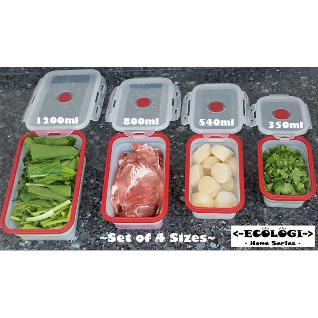 Silicone Collapsible Container / Tupperware Set of 4 pcs