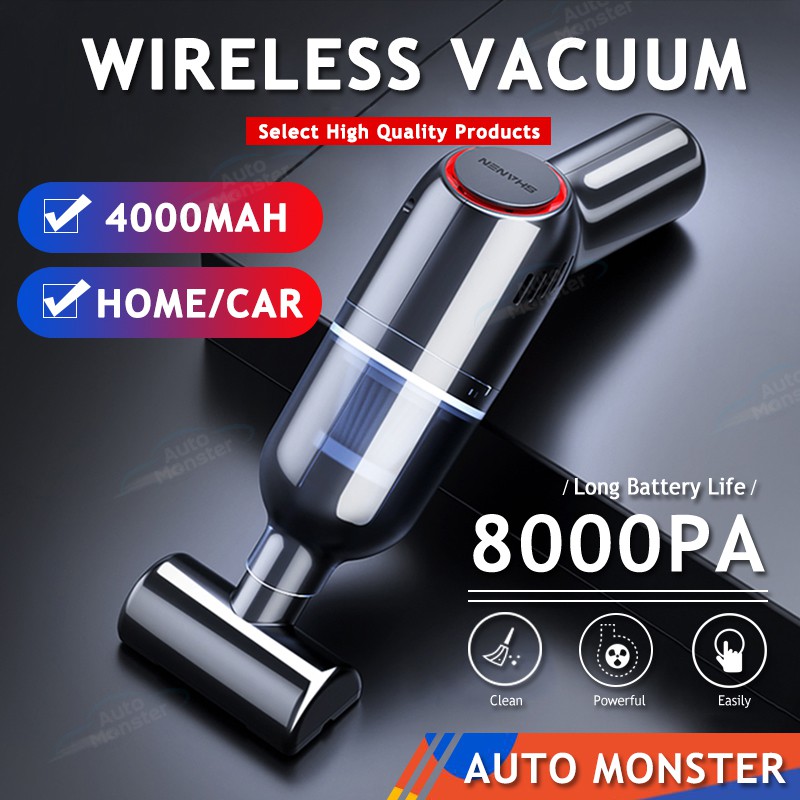 8000PA Wireless Vacuum Cleaner Rechargeable Cordless Handheld Wet/Dry