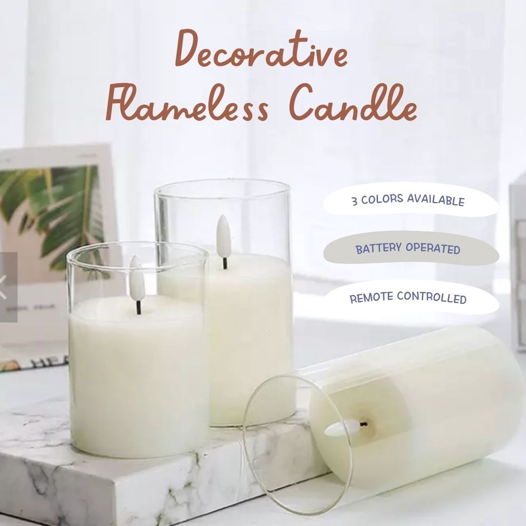 Led Flameless Candles, Battery Operated Real Pillar Wax Flickering