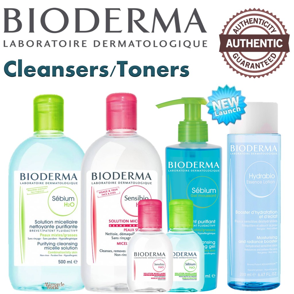 Bioderma Sensibio/Sebium/Hydrabio Cleanser Makeup remover Toner