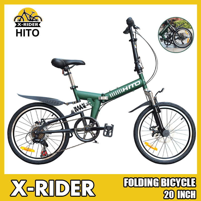 HITO Folding Bicycle 20 Inch Shimano 6 Speed Dual Mechanical Disc
