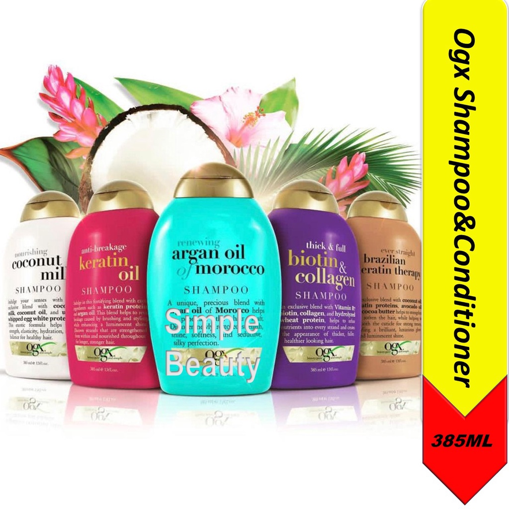 Ogx Shampoo&Conditioner 385ML Shopee Singapore