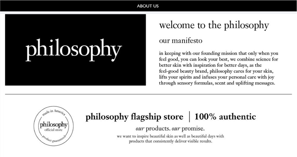 Philosophy Official Store, Online Shop Aug 2022 Shopee Singapore
