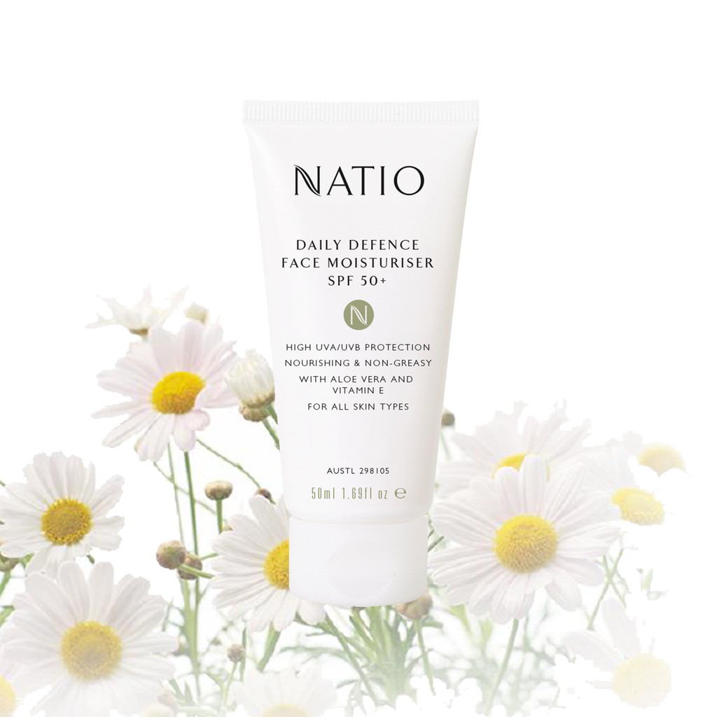 Natio Daily Defence Face Moisturizer SPF 50+ 50ml Shopee Singapore