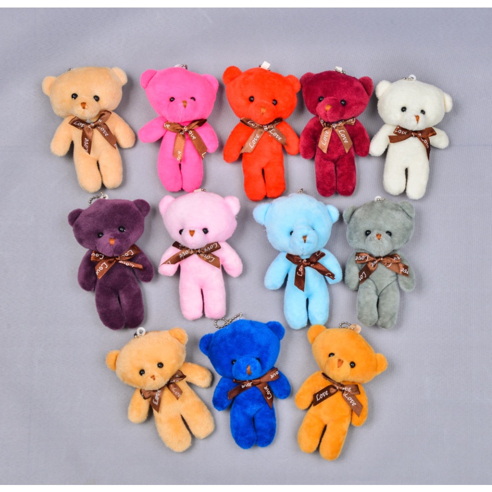 Teddy Bear Plush Toy Key Chain Doll Mini Stuffed Pendant Banquet Bear