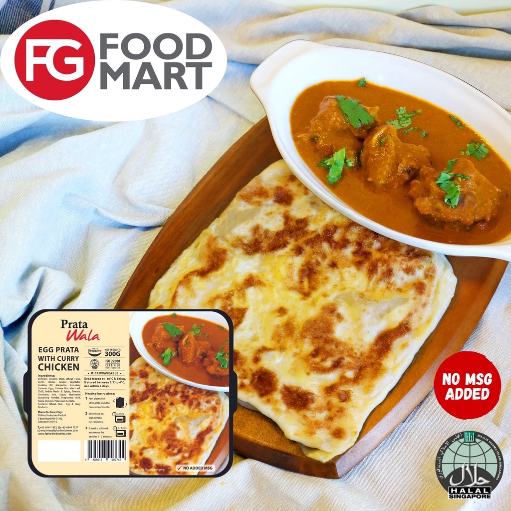 【Prata Wala】 Egg Prata with Curry Chicken (Frozen Ready to Eat Meal