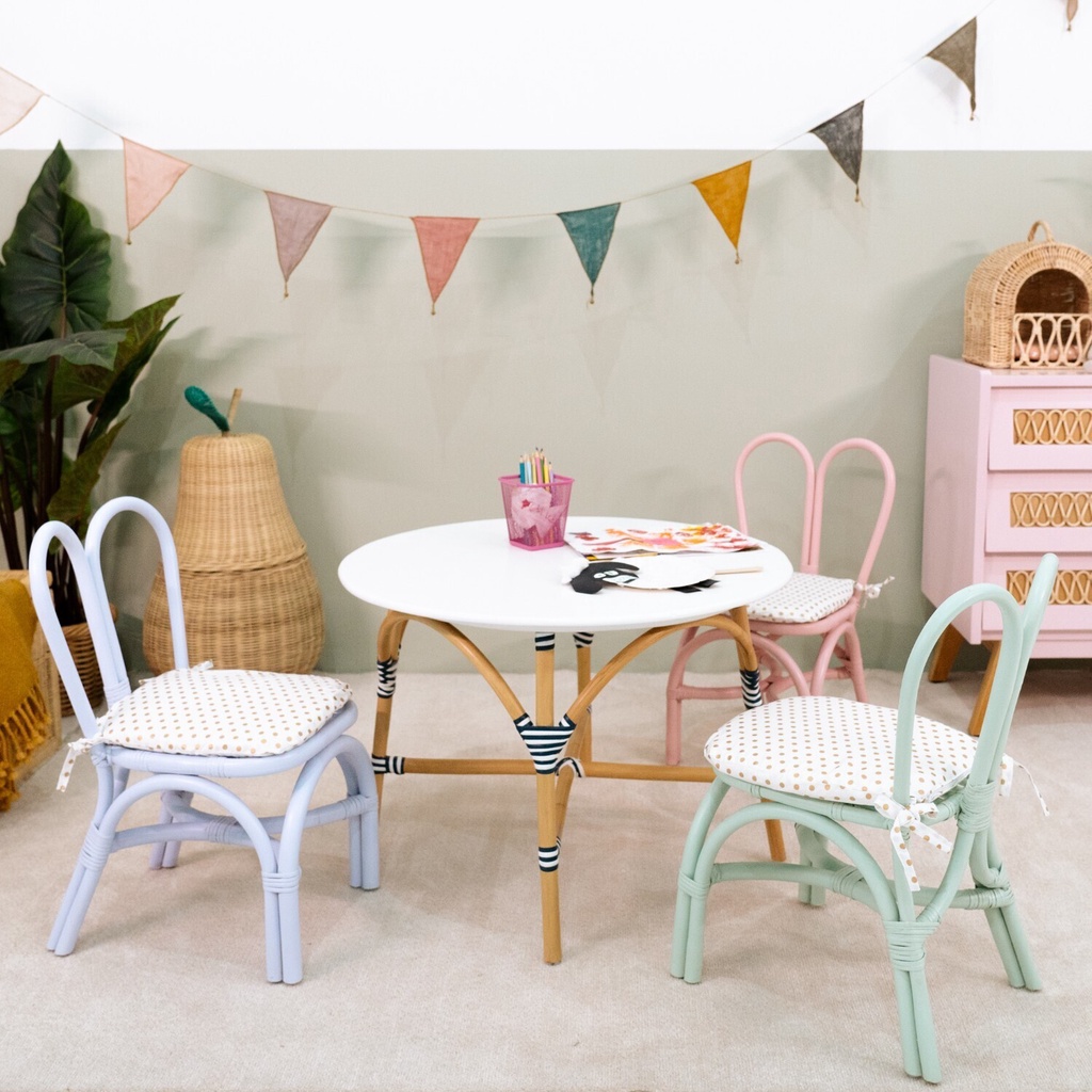 Aulia Table & Set of 2 Bunny Chairs / Kids Dining Table / Kids Study