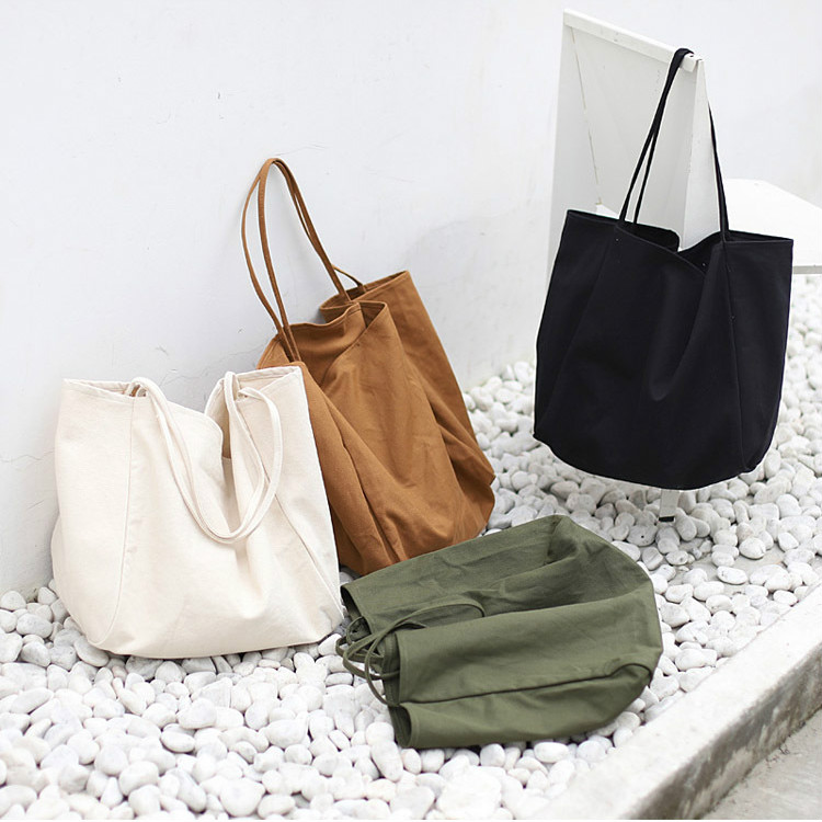 Korean Tote Bag Large Shoulder Canvas Bag Shopee Singapore
