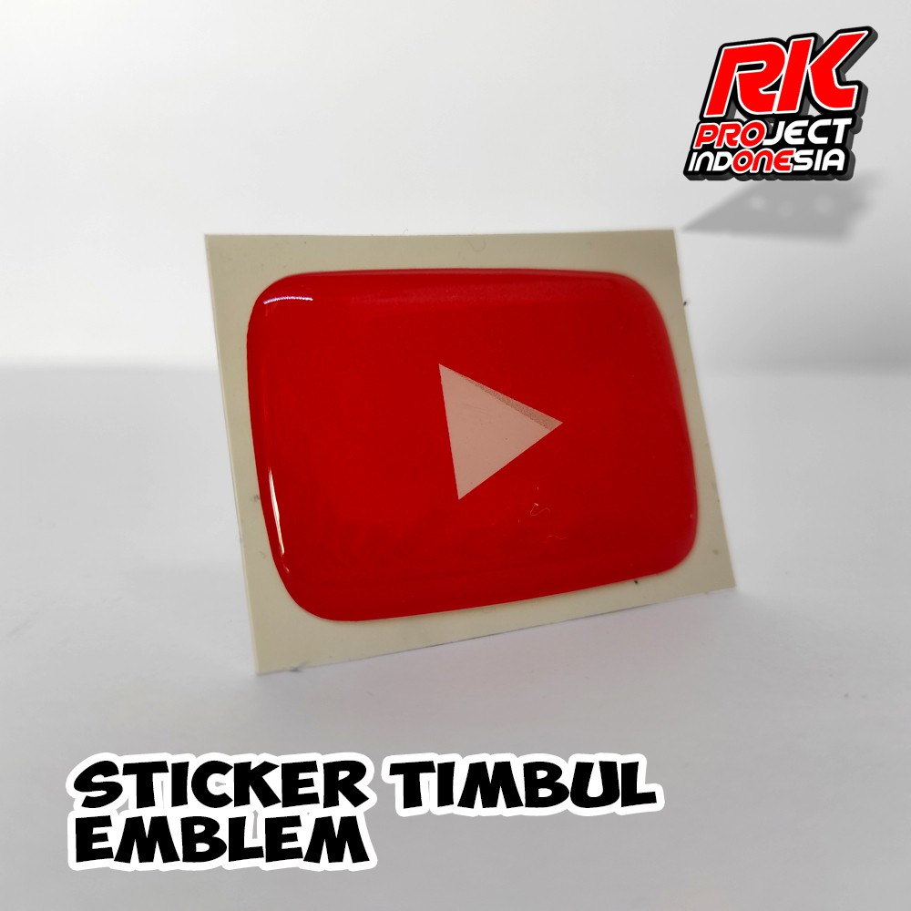 Youtube V2 Flexible Resin Embossed Sticker Shopee Singapore