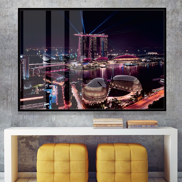 Singapore Wall Painting Marina Bay Decorative Poster Sands Hotel Prints