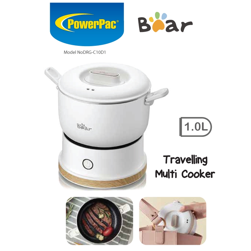 Bear electric multi cooker 1.0L travelling multi cooker multifunction